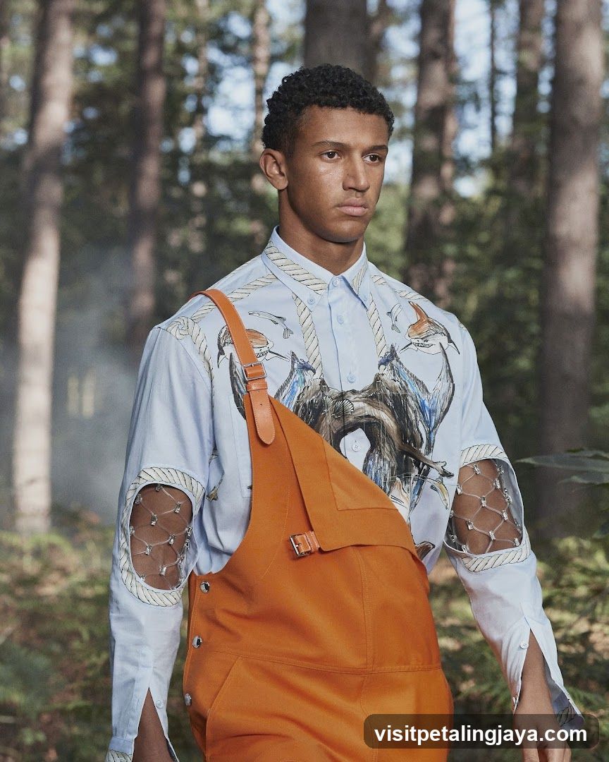 Fashion Model in Forest Setting