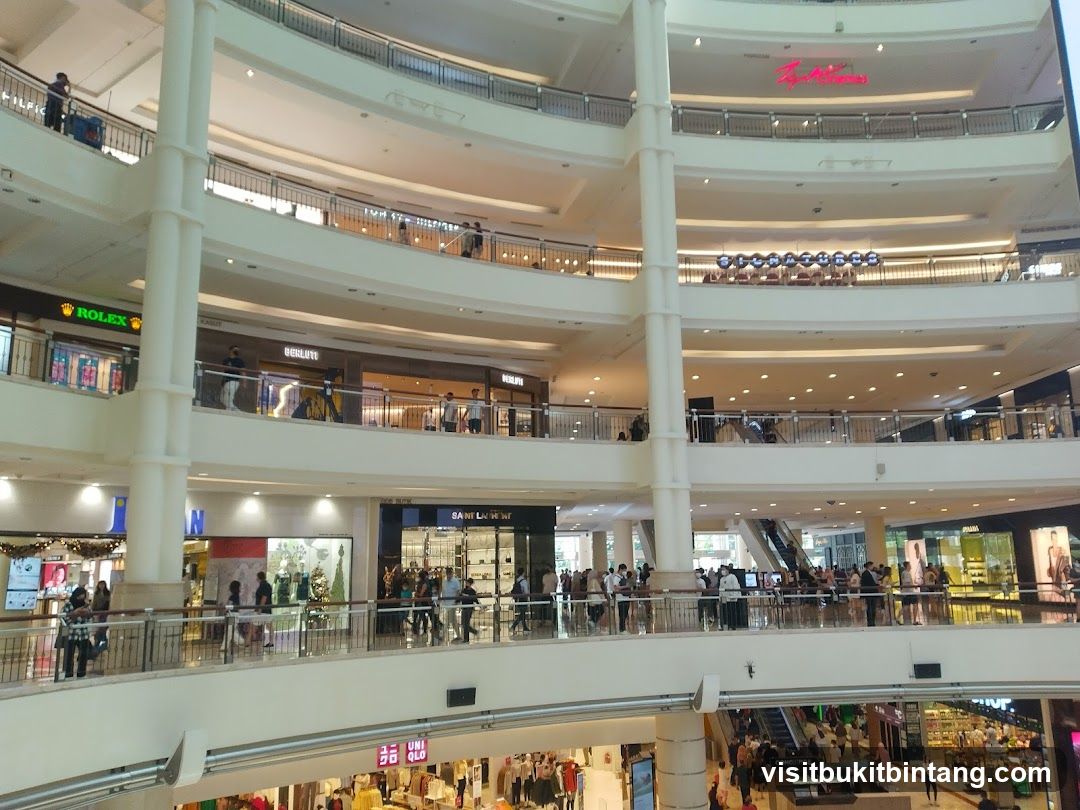 Interior of a multi-level shopping mall