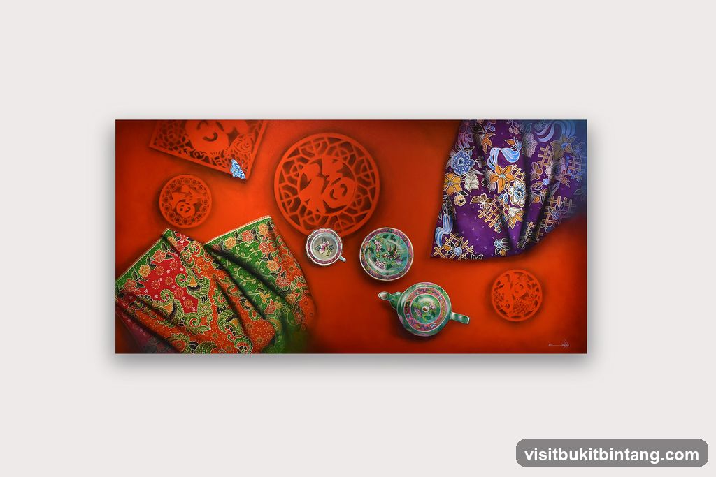 Still Life with Teaware and Textiles