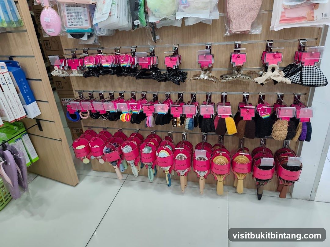 Hair Accessories and Brushes Display