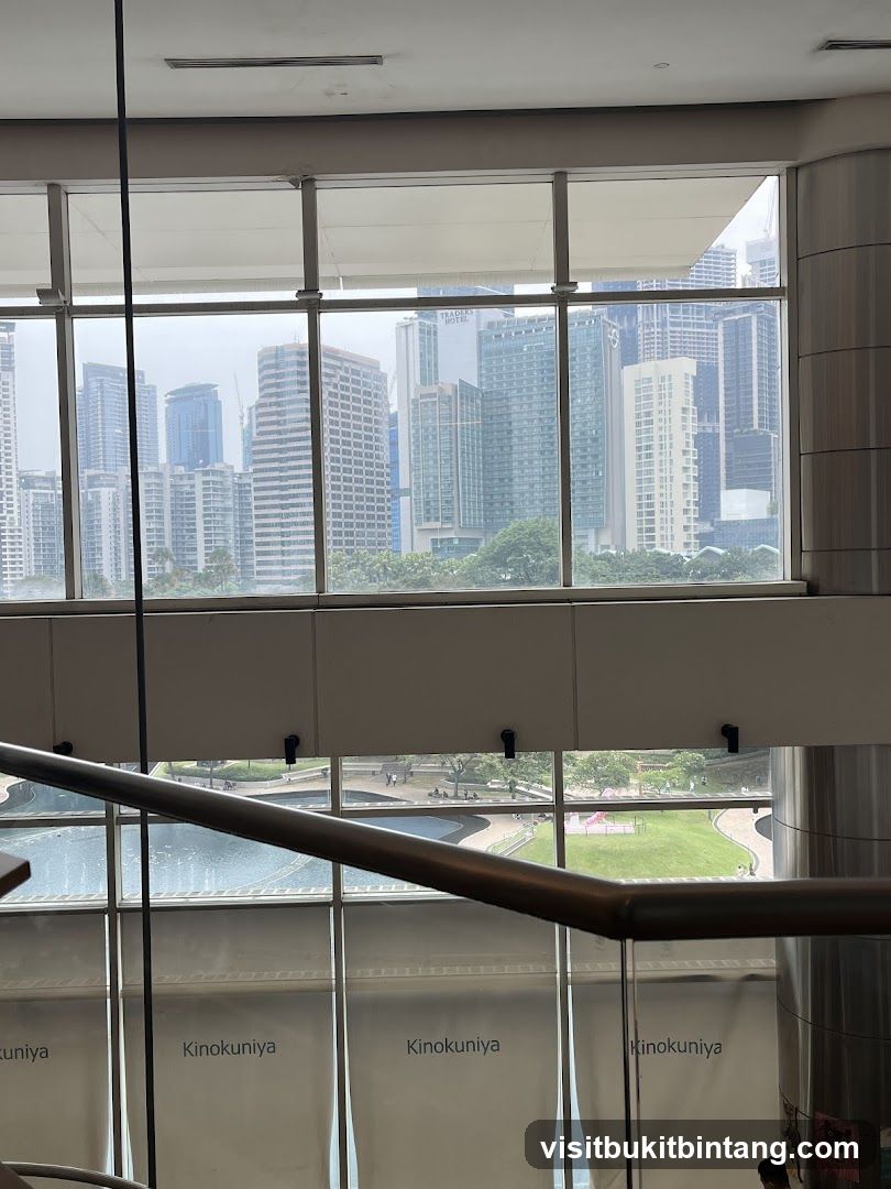 View of Cityscape Through Large Windows