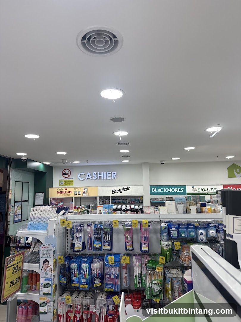 Pharmacy Interior with Cashier and Products