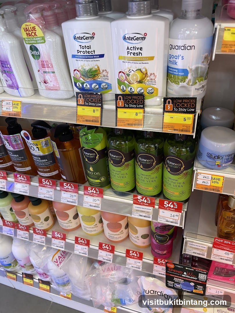 Personal Care Products on Shelves