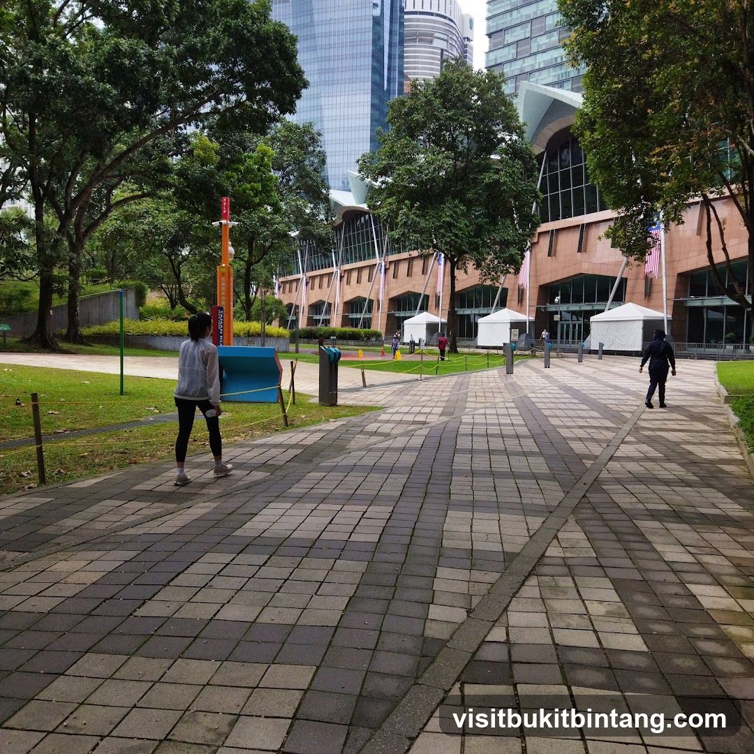 Park Pathway with Building in Background