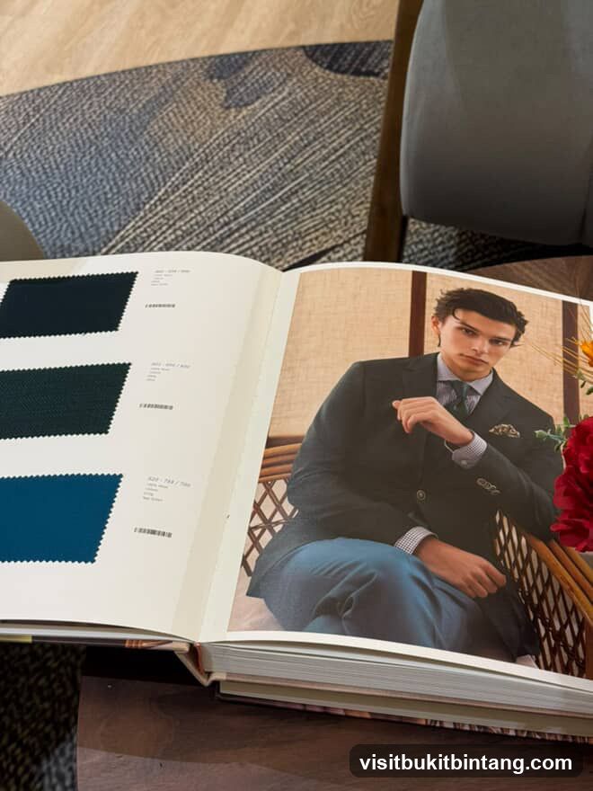 Fabric Swatches and Model Photo