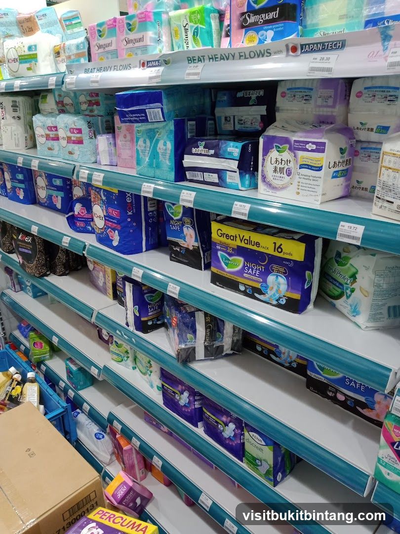 Feminine Hygiene Products on Shelves