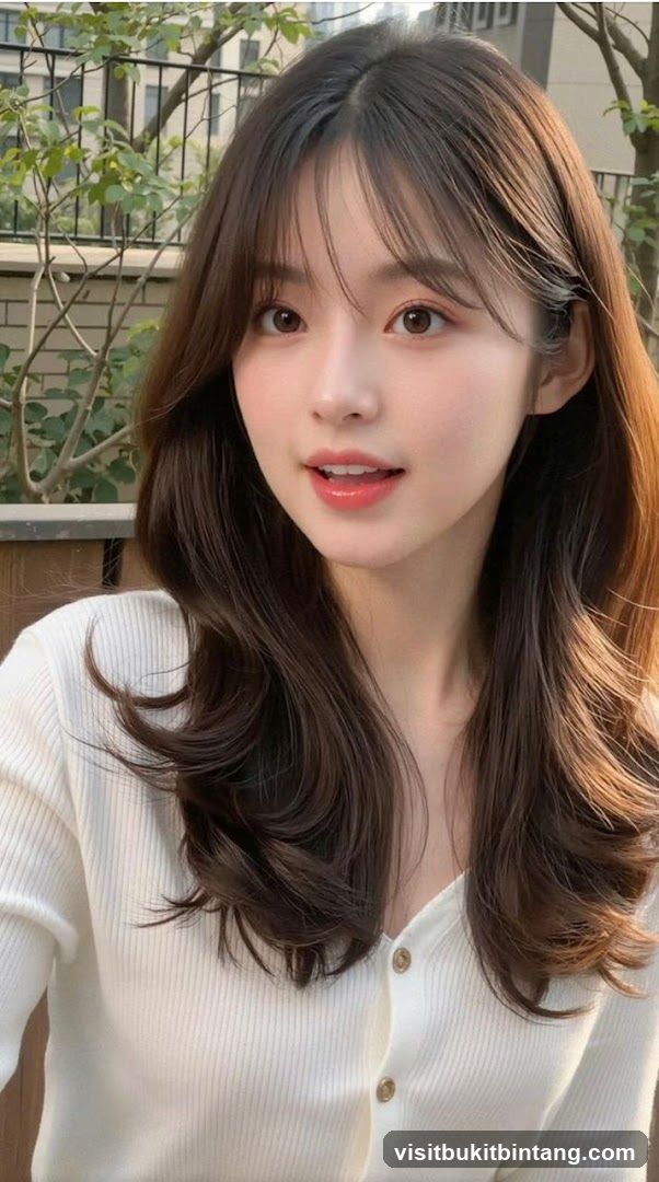 Young Woman with Long Brown Hair