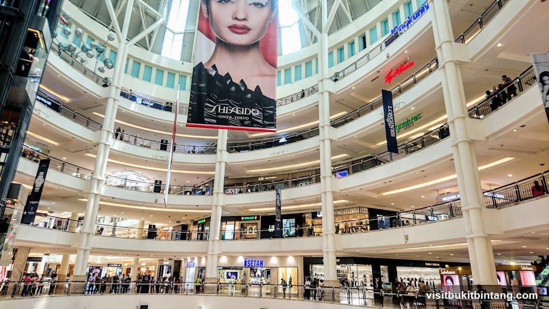 Interior of a multi-level shopping mall