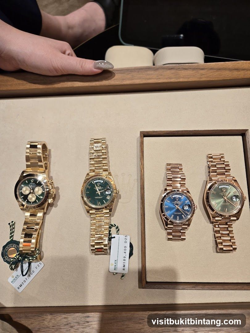 Rolex Watches Display