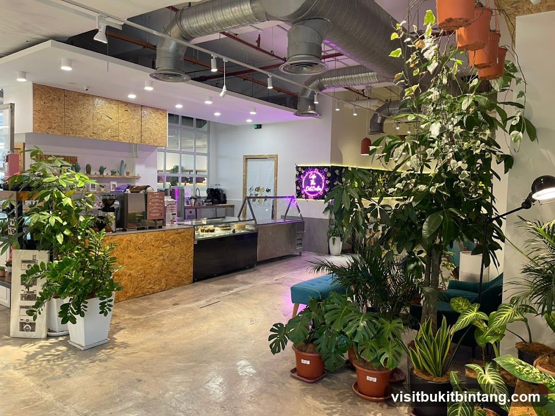 Cafe Interior with Plants