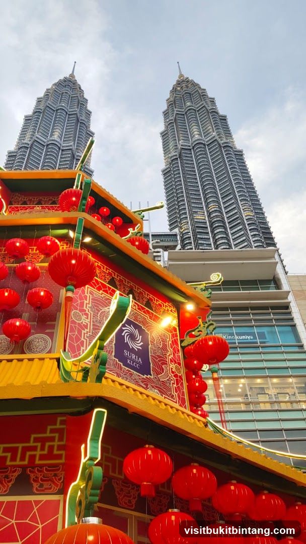 Petronas Towers and Chinese New Year Decorations