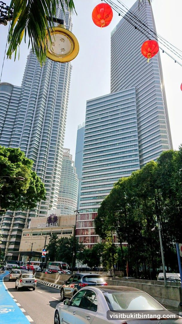 City Street with Skyscrapers and Traffic