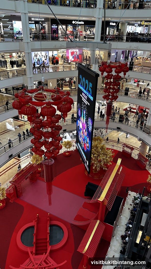 Mall Interior with Lunar New Year Decorations