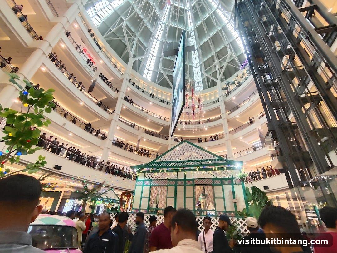 Interior of a multi-level shopping mall