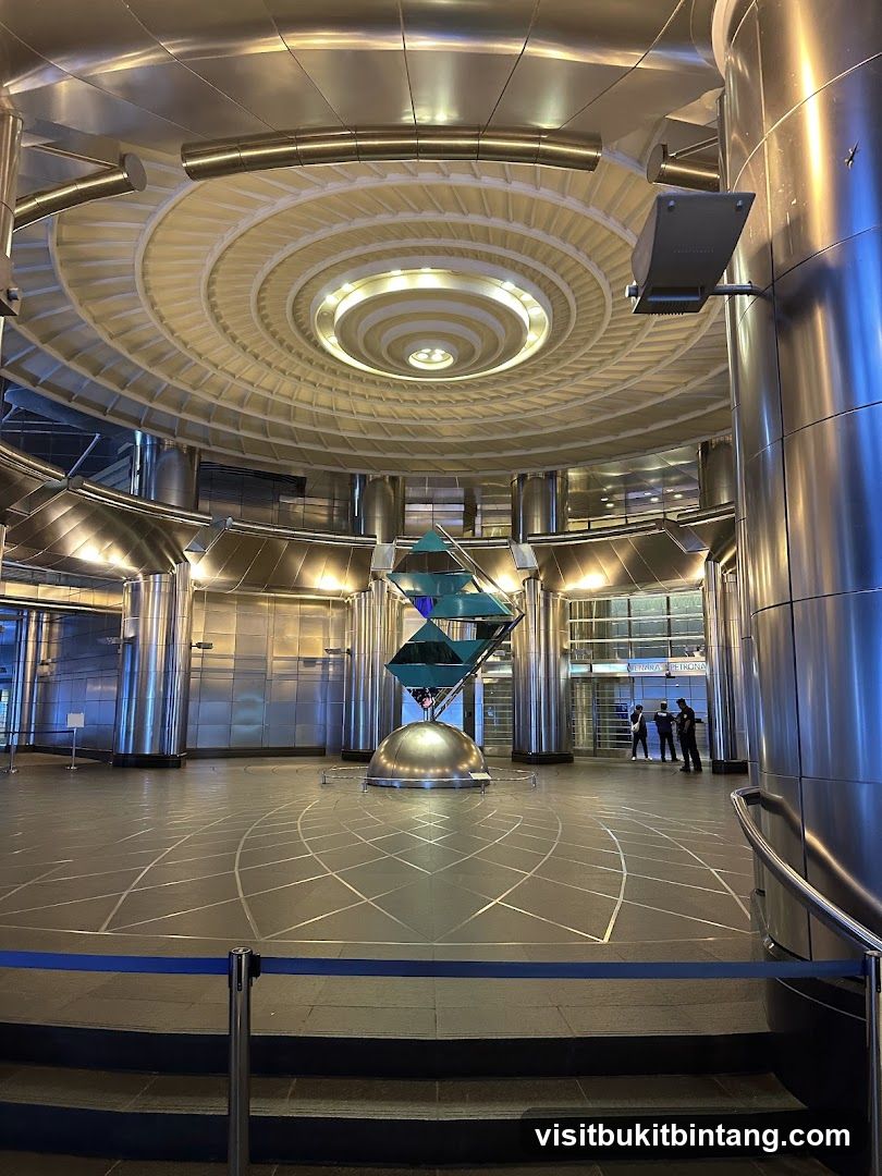 Modern Lobby with Sculpture