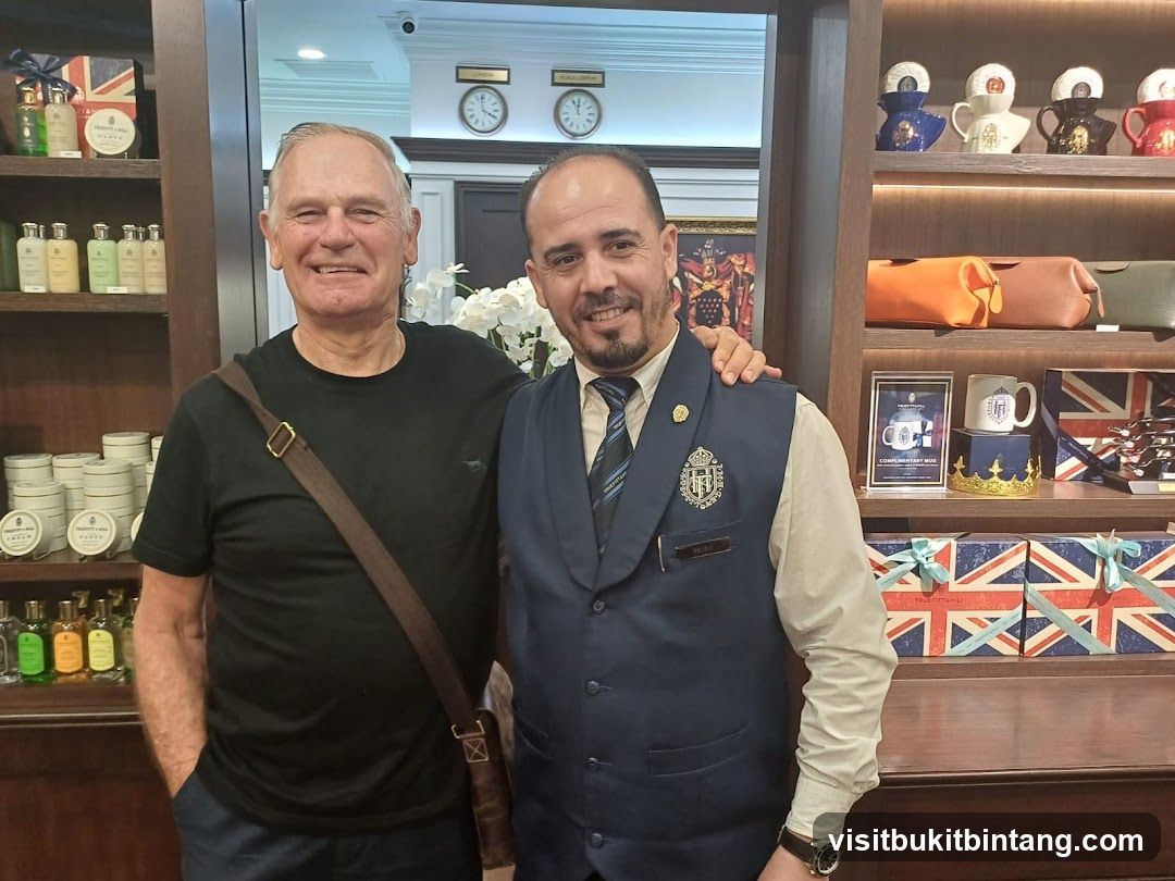 Two Men Posing in a Store