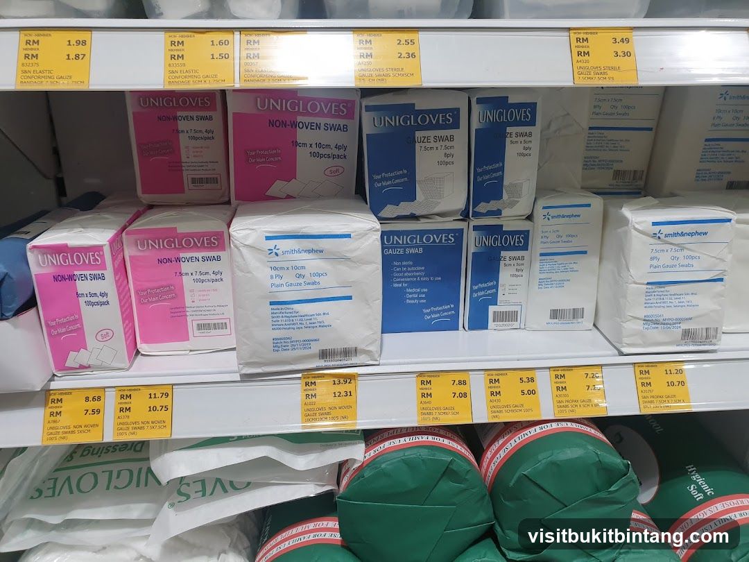 Medical Supplies on Shelves