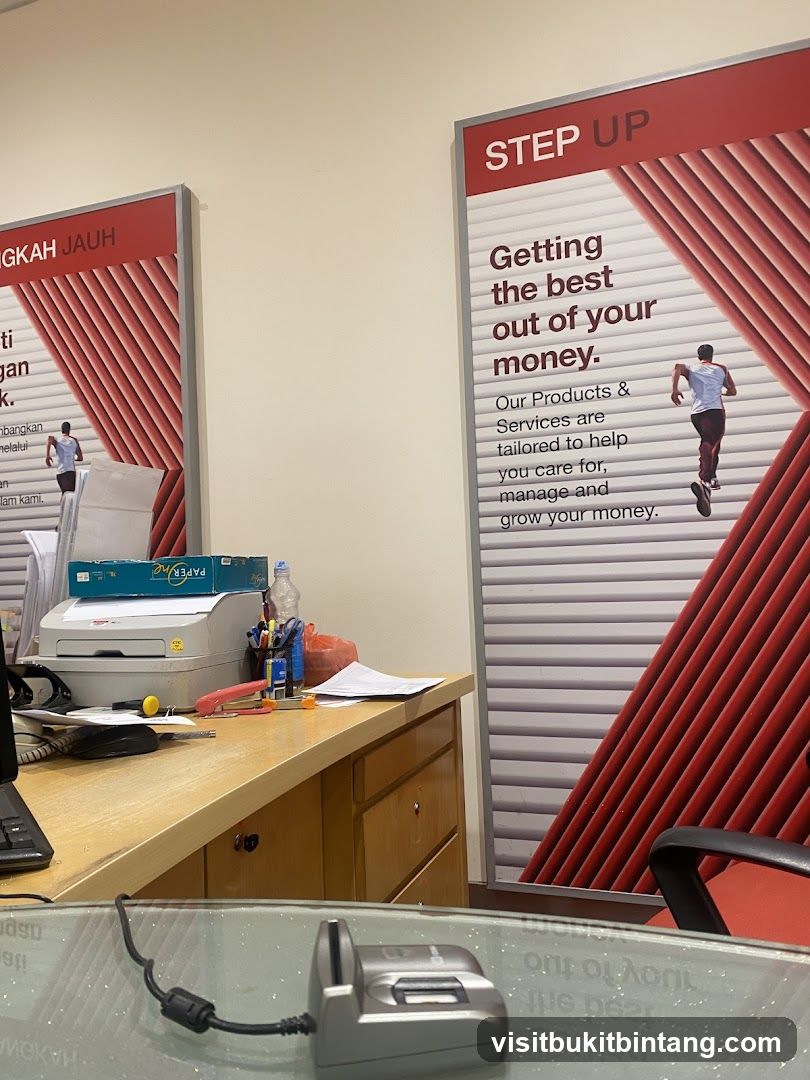 Office Desk with Promotional Posters