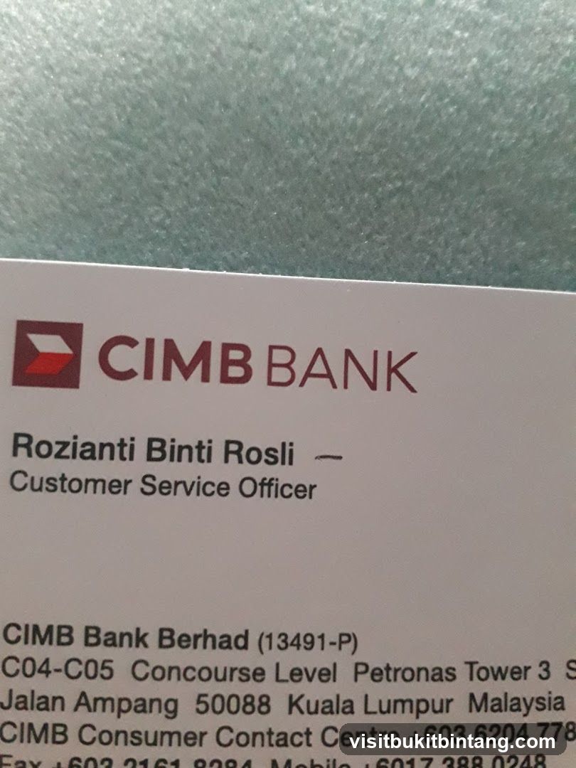 CIMB Bank Business Card