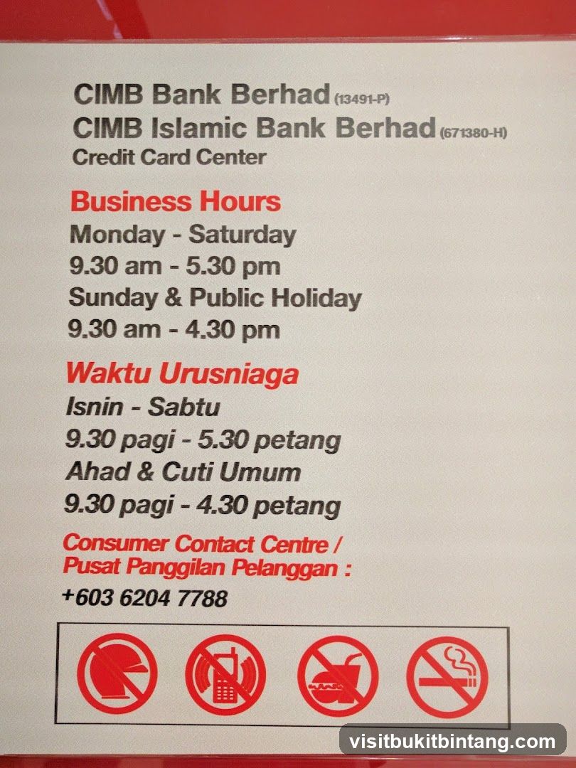 CIMB Bank Business Hours
