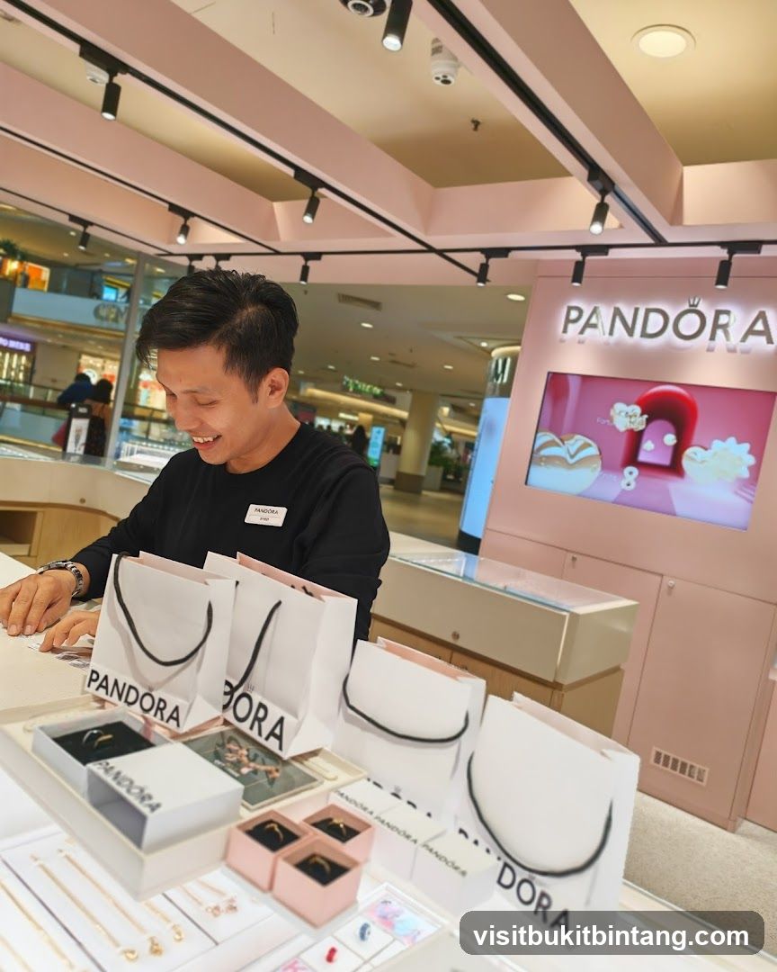 Pandora Store Employee Assisting Customer