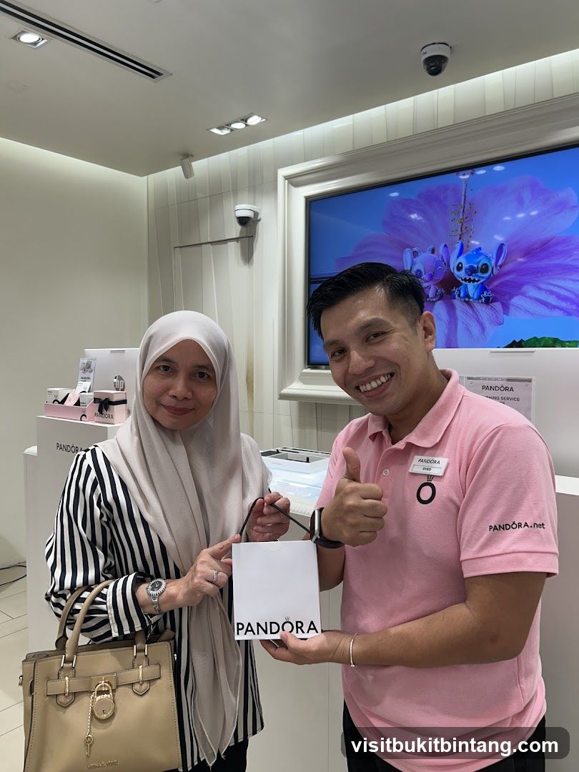 Pandora Store Employee Assists Customer