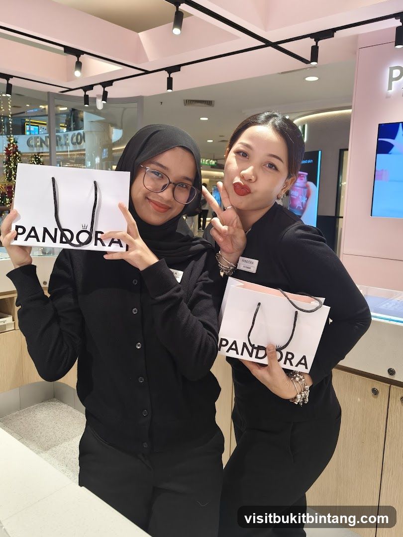 Pandora Employees with Shopping Bags
