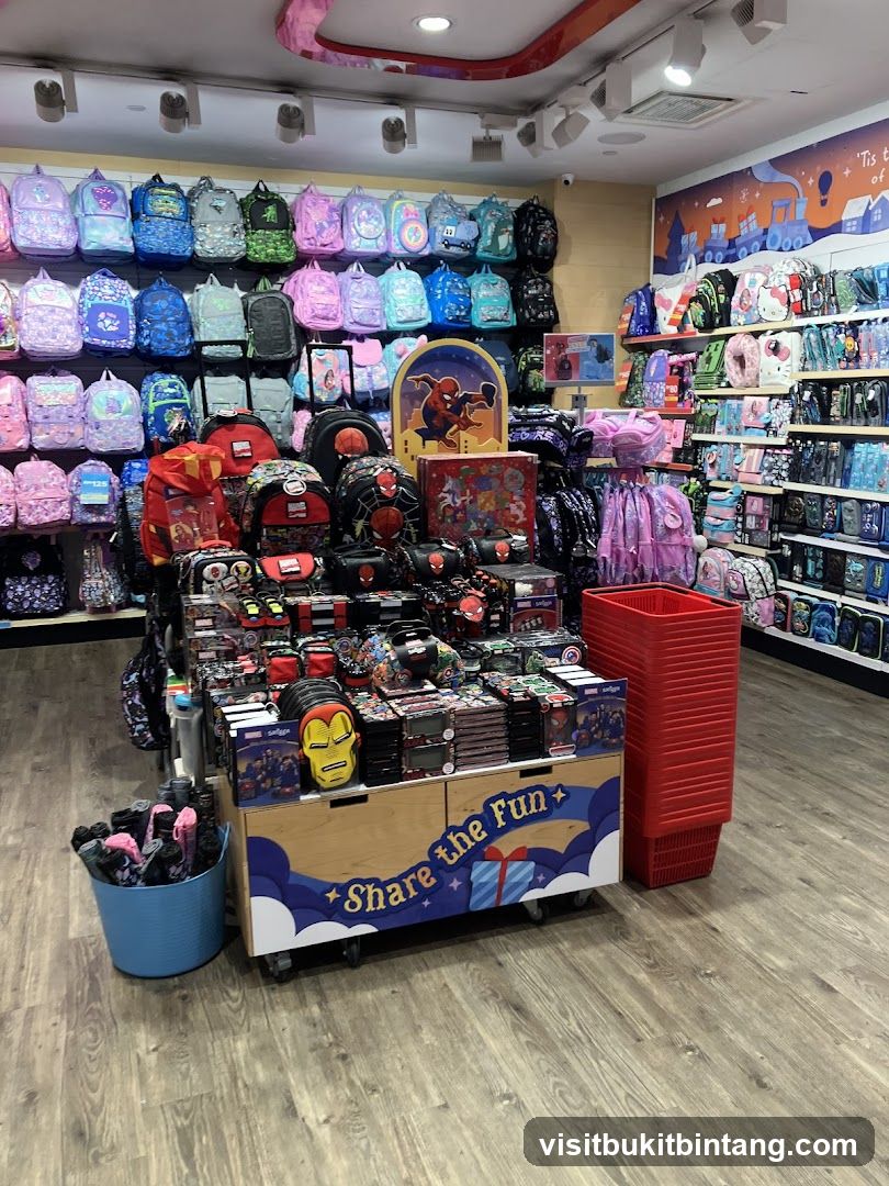 Backpacks and Merchandise Display