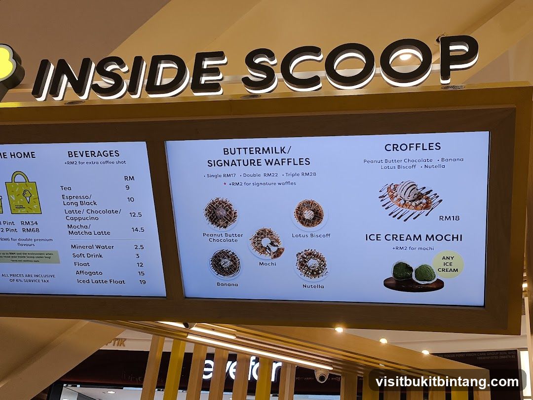 Inside Scoop Menu