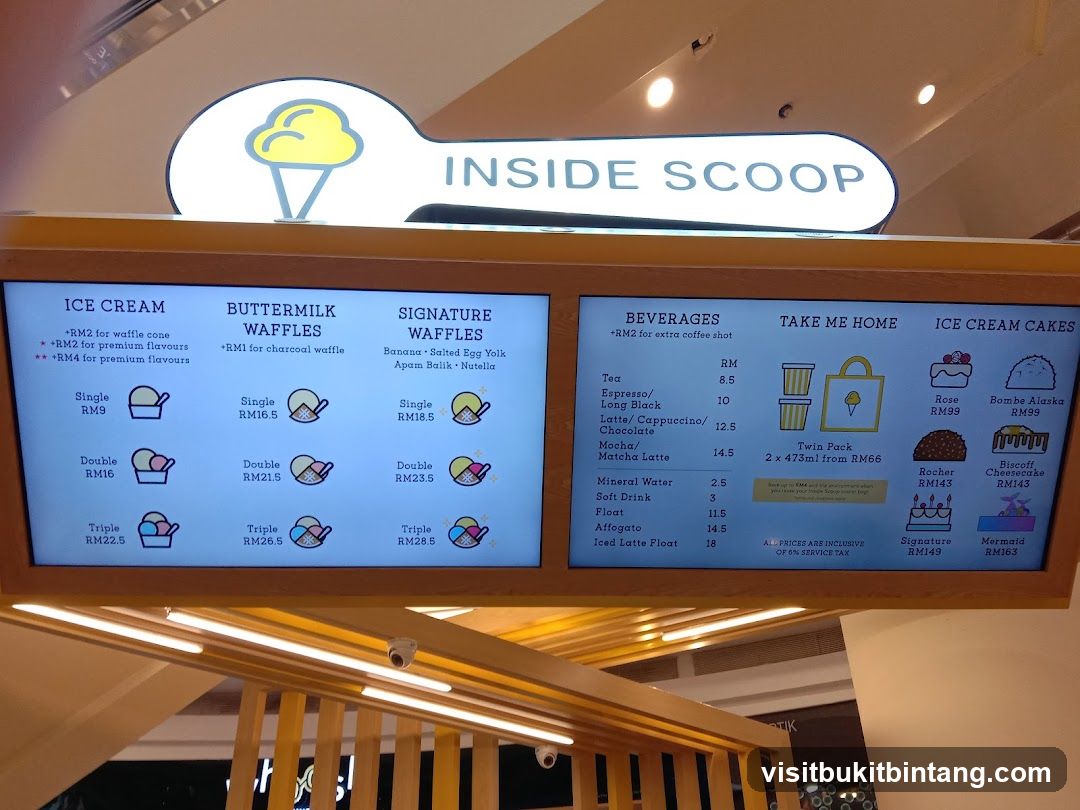 Inside Scoop Menu