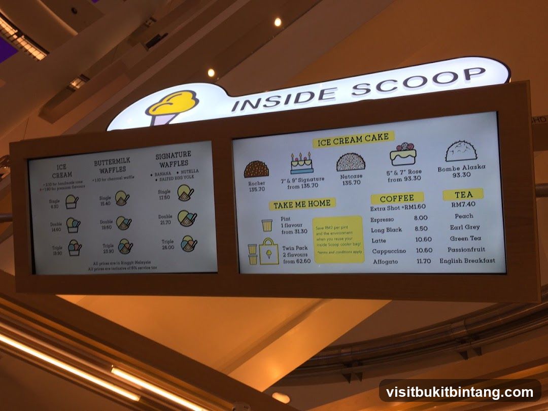 Inside Scoop Menu