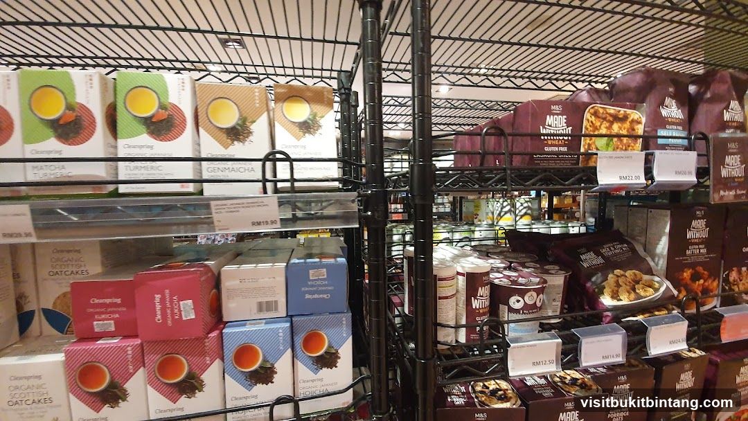 Assortment of Packaged Foods on Shelves