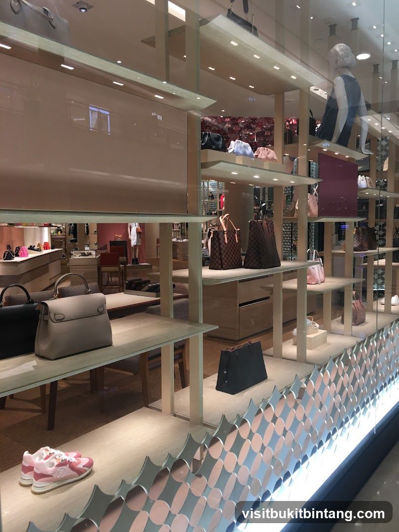 Luxury Handbags and Shoes Display