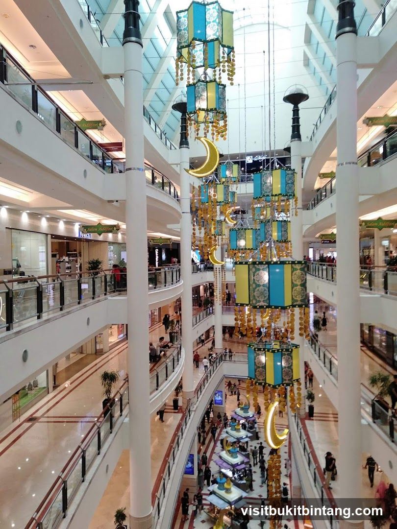 Mall Interior with Festive Decorations
