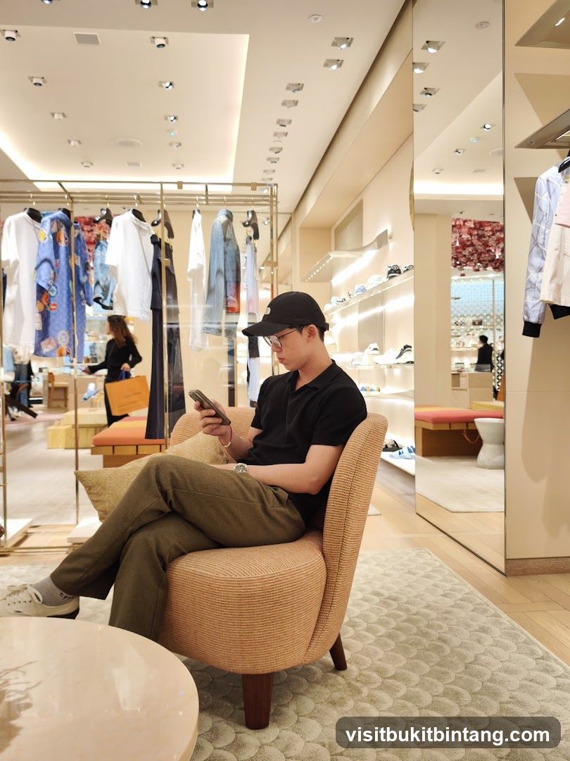 Man Sitting in a Store