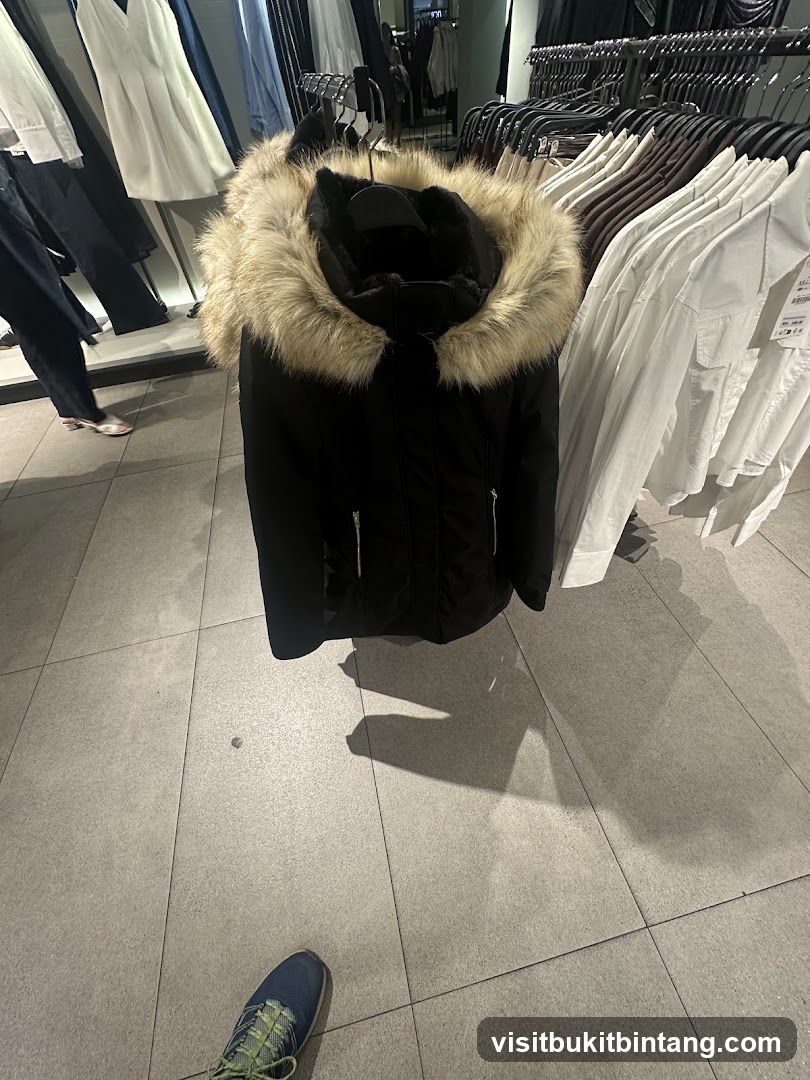 Black Parka with Fur Hood