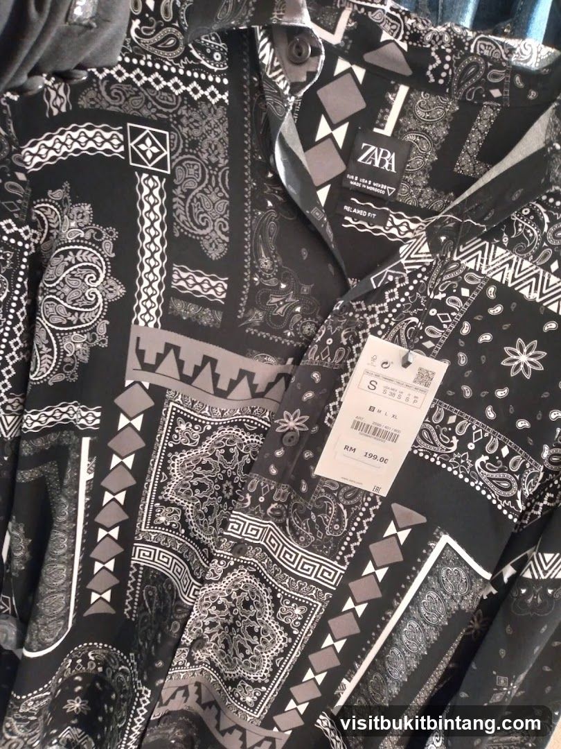 Black and White Patterned Shirt