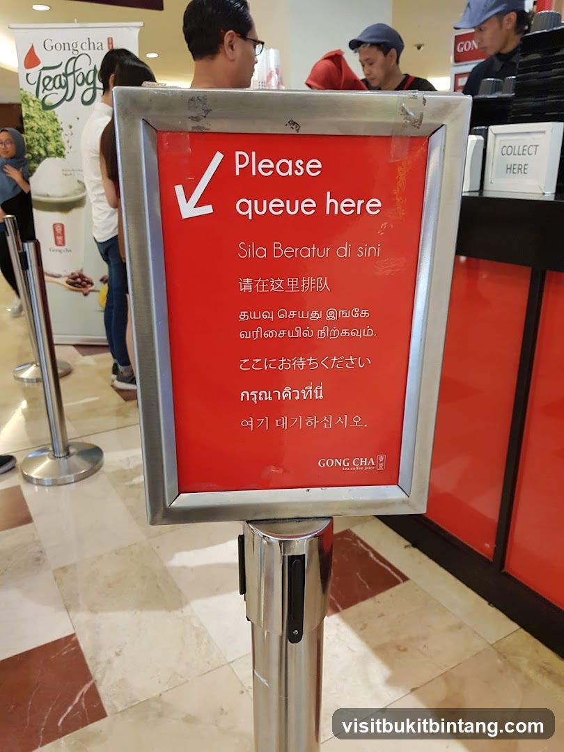 Gong Cha Queue Sign