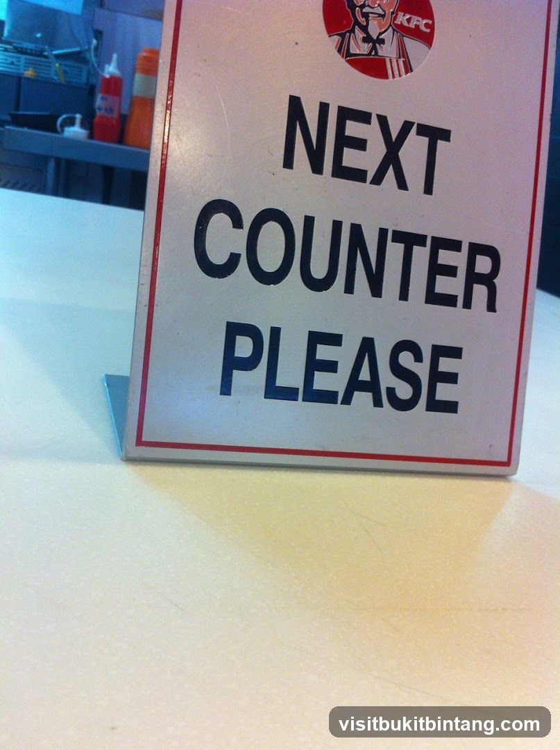 KFC Next Counter Please Sign