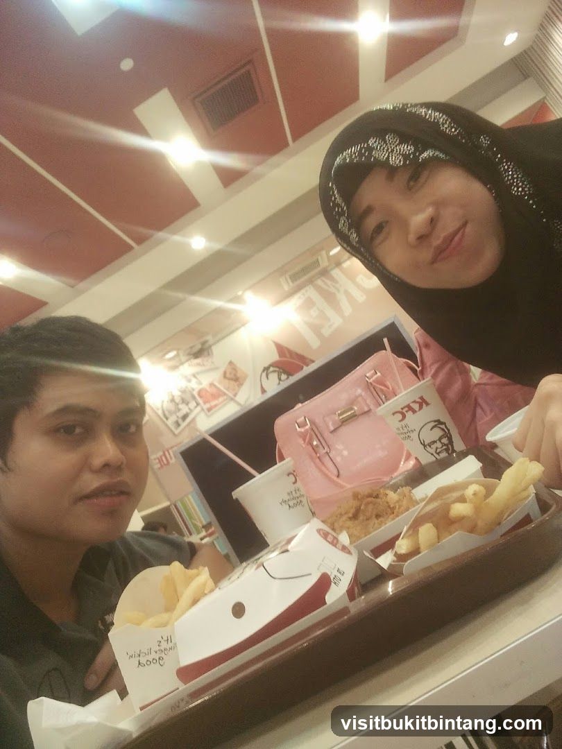 People eating at KFC