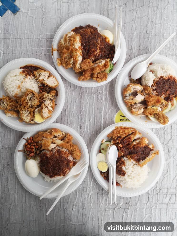 Nasi Lemak with Fried Chicken