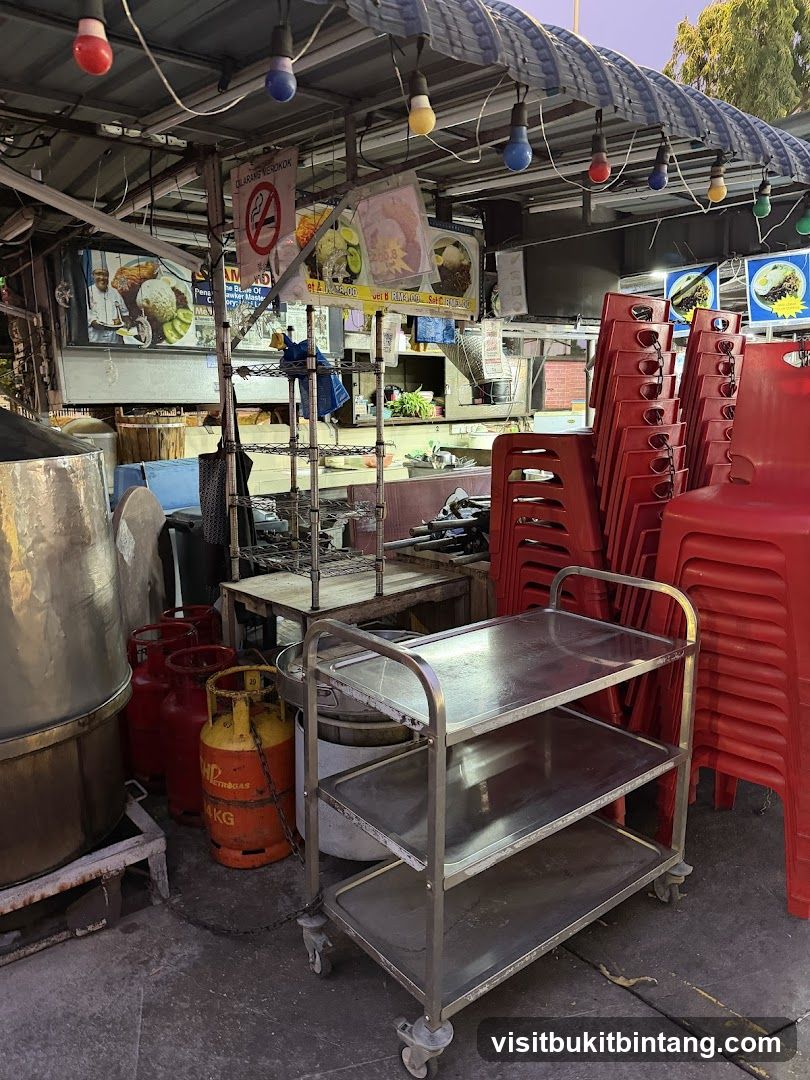 Outdoor Food Stall with Seating