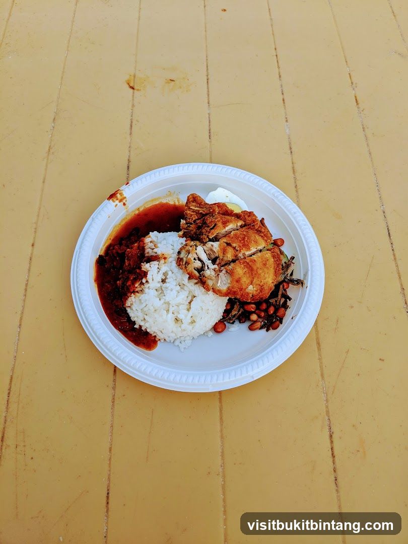 Nasi Lemak with Fried Chicken