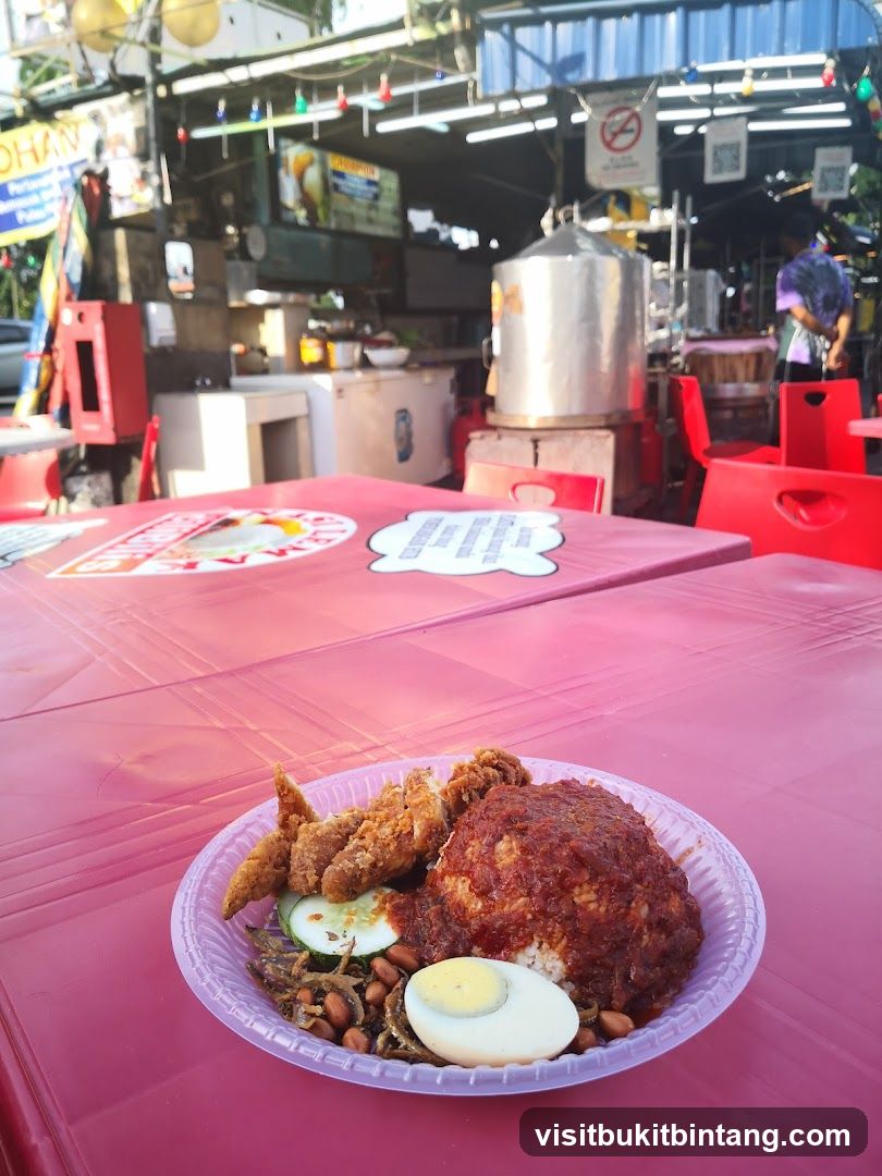 Nasi Lemak with Fried Chicken