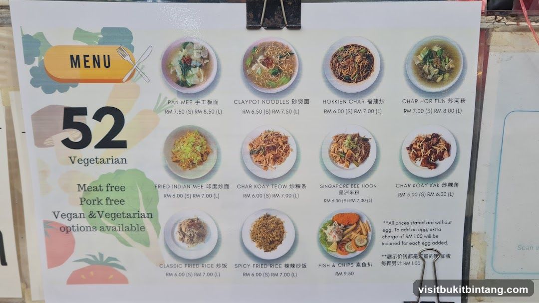 Menu 52 Vegetarian