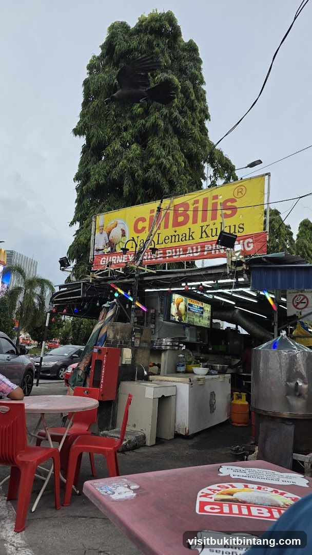 Outdoor Food Stall with Signage