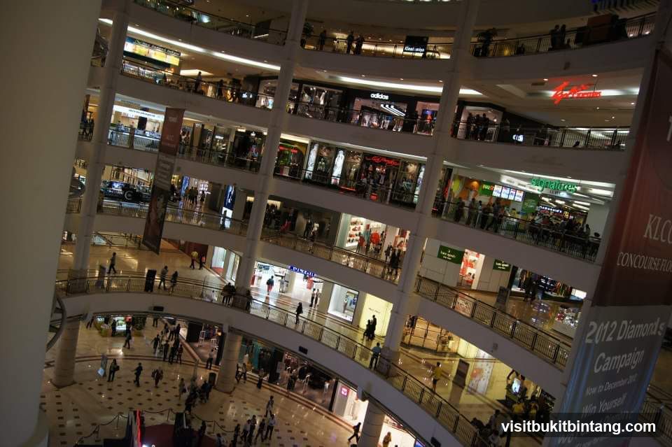 Interior of a multi-level shopping mall