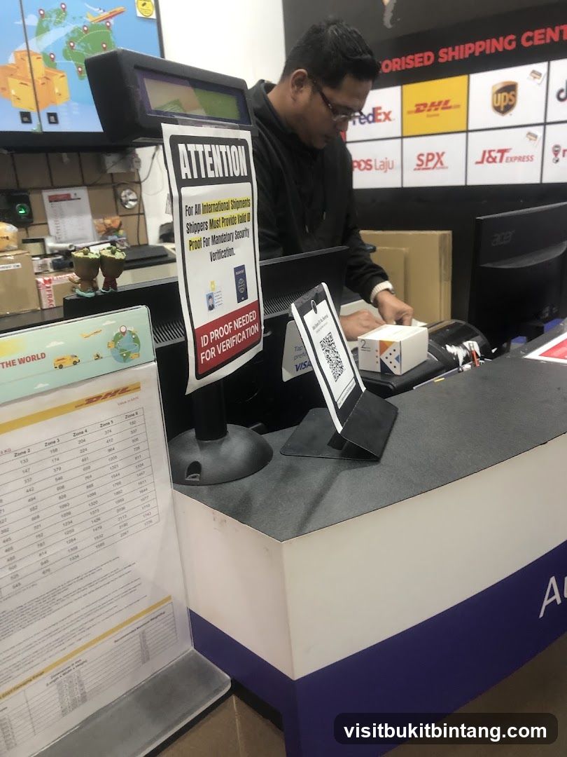 Shipping Center Counter