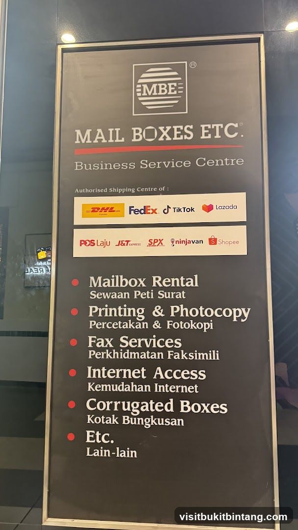 Mail Boxes Etc. Business Service Centre Sign