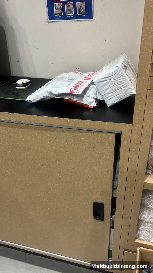 Packages on a desk